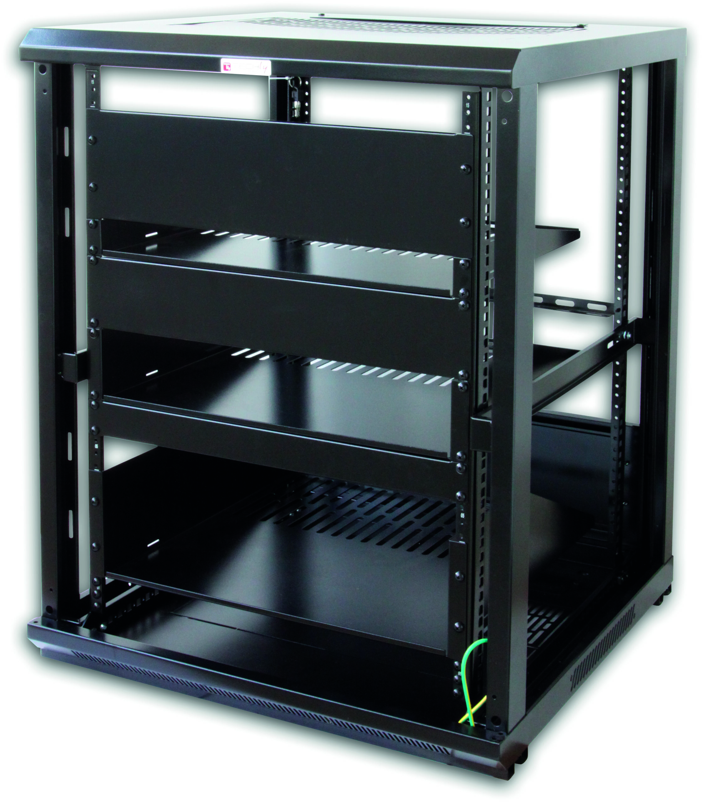 Armadio Rack 19'' 600x600 15U per Audio Video Nero - immagine 6