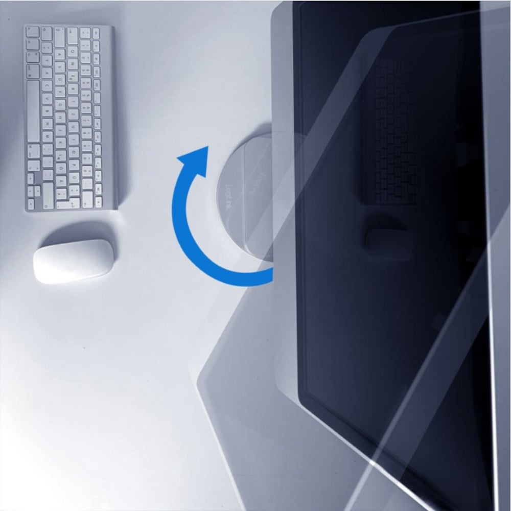 Base Girevole 360° Antiscivolo per Monitor Tablet Laptop in Alluminio - immagine 6