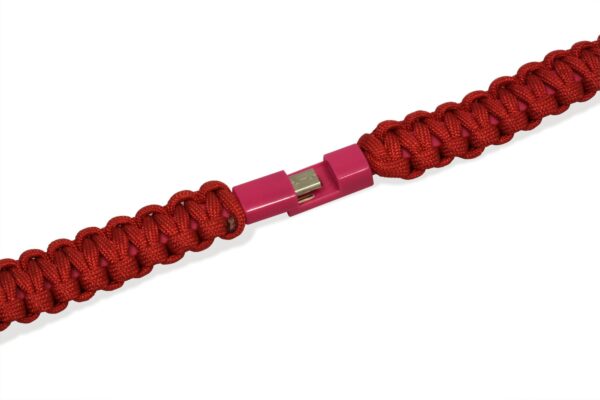Bracciale Paracord con Micro USB Rosso - immagine 6