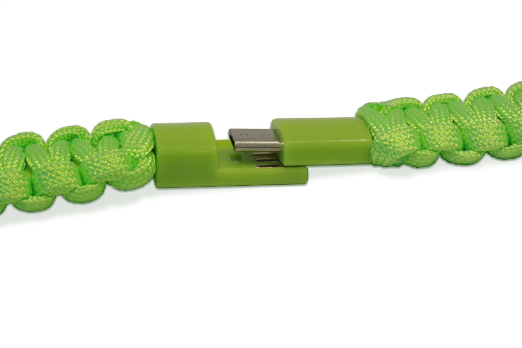 Bracciale Paracord con Micro USB Verde - immagine 6