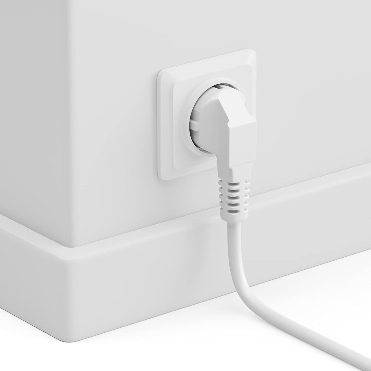 Cavo alimentazione C13 Angolato a Schuko Angolato 2 m Bianco - immagine 4