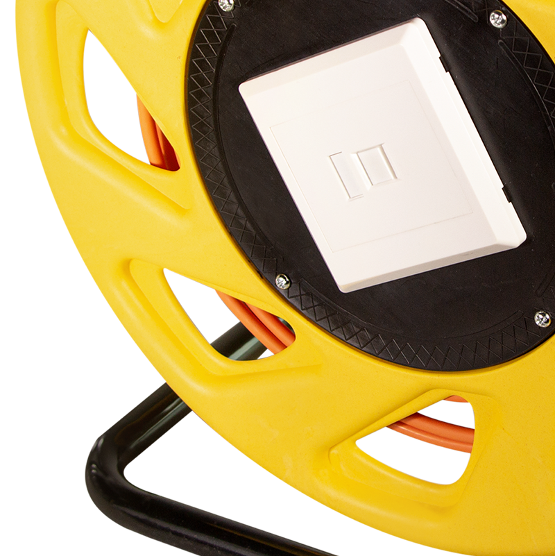 Cavo Patch Cat6A Plug RJ45 S/FTP LSZH con Avvolgicavo 60m Arancione - immagine 7