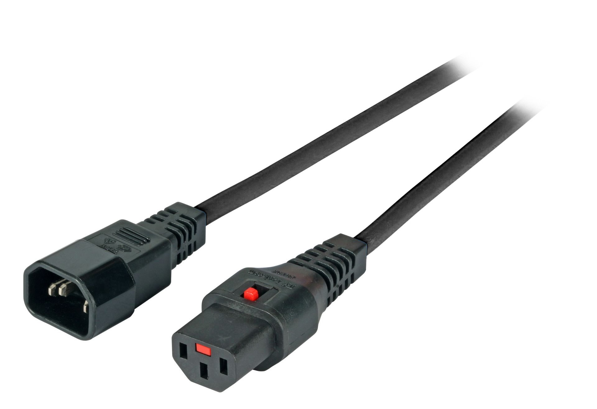 Cavo Prolunga C14 180° a C13 180° con Blocco IEC 3 metri - immagine 5