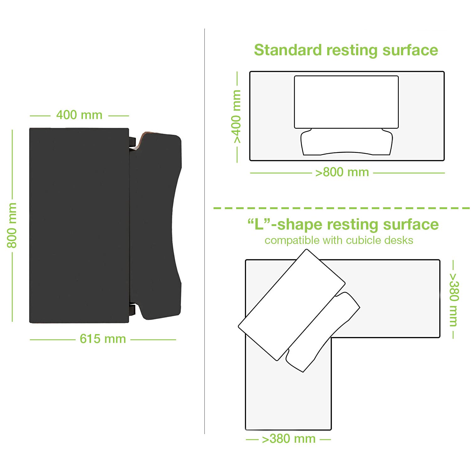 Convertitore da Scrivania In Piedi Sit Stand con Molla a Gas e Vassoio Porta Tastiera - immagine 6