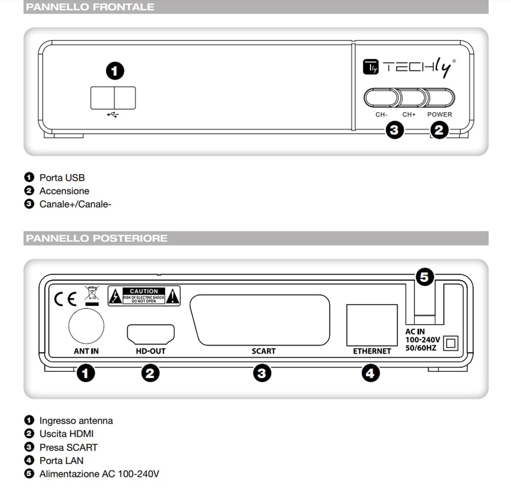 Decoder Ricevitore Digitale Terrestre DVB-T/T2 H.265 HEVC 10bit con Display e Telecomando Universale 2 in 1 - immagine 6