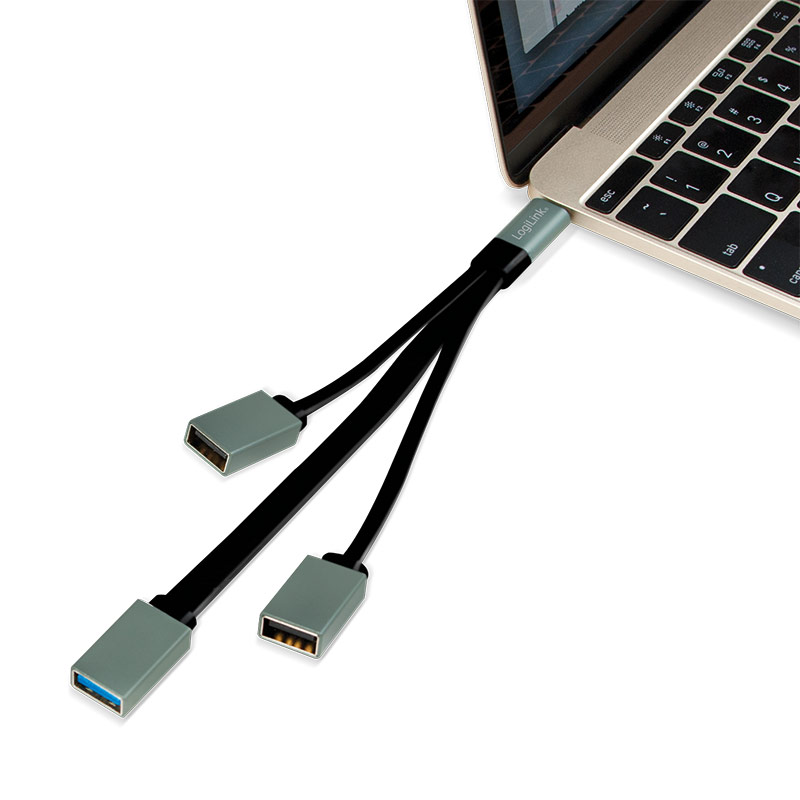 Hub Flessibile USB-C™ SuperSpeed 3 Porte USB3.0 A Femmina Nero - immagine 6