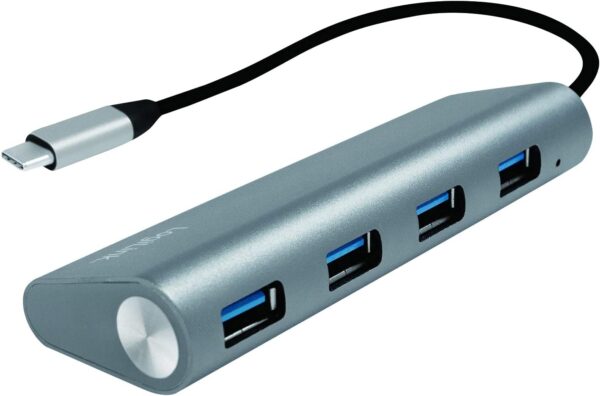 Hub USB-C™ SuperSpeed 4 Porte Alluminio Silver - immagine 6