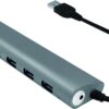 Hub USB 3.0 SuperSpeed 7 porte Alluminio Silver - immagine 6
