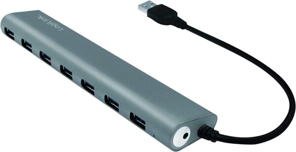 Hub USB 3.0 SuperSpeed 7 porte Alluminio Silver - immagine 6