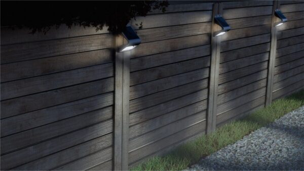 Lampada LED Solare a Muro 3,2W IP65 Sensore di Movimento Nero - immagine 6