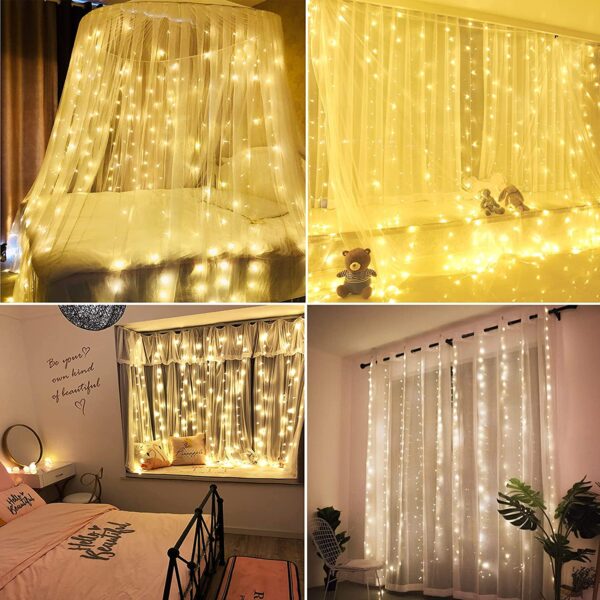 Tenda Natalizia Luminosa 300 LED e Telecomando - immagine 6