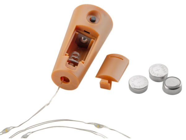 Strip 10 LED con Timer Bianco Caldo per Bottiglia - immagine 6