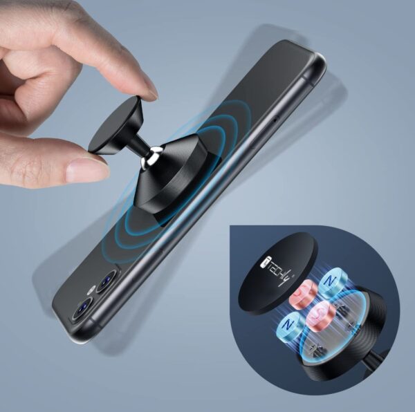 Supporto Smartphone Magnetico con Doppio Snodo Metallico 360° - immagine 5