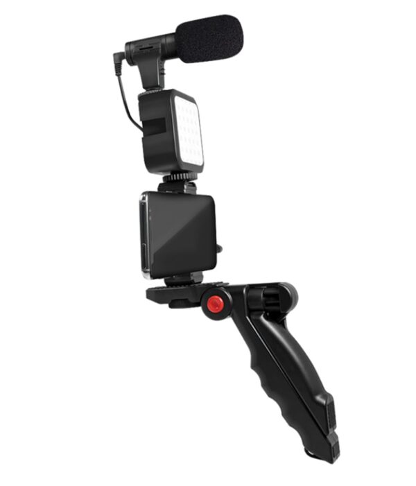 Kit Vlogger Treppiede per Smartphone 4,7''7'' con Luce LED e Microfono Direzionale - immagine 5