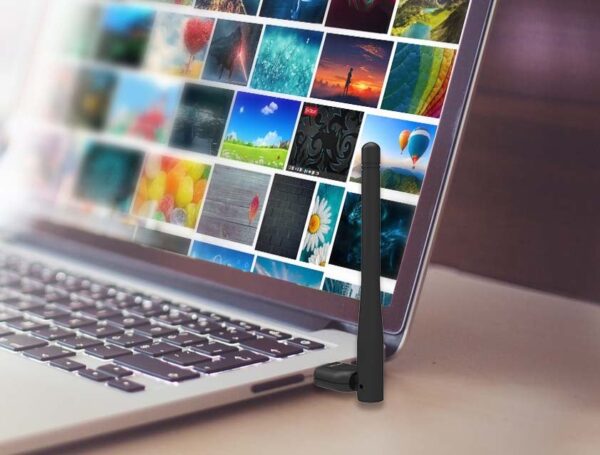 Adattatore Wireless AC650 Dual Band Donlge WiFi USB Antenna Esterna - immagine 5