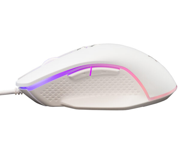 Mouse Ottico Gaming LED RGB con Cavo USB 6400 dpi Bianco, GARETH - immagine 6
