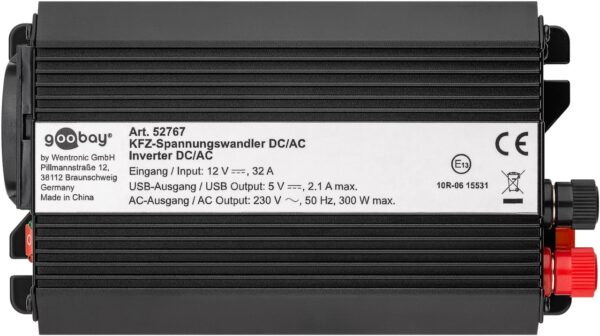 Alimentatore da Auto DC/AC 300W da 12V a 230V con porta USB - immagine 6
