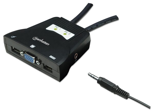Mini KVM Switch 2 Porte USB con Audio - immagine 6