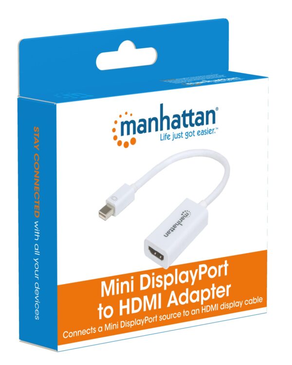 Adattatore Mini DisplayPort a HDMI Passivo Bianco - immagine 6