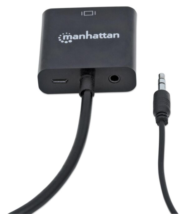 Cavo Convertitore da HDMI a VGA con Audio e MicroUsb 30cm Nero - immagine 6