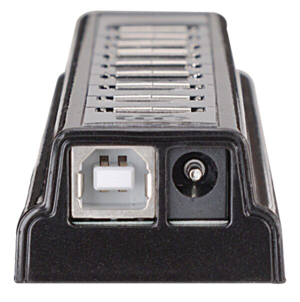 Hub USB 2.0 Hi-Speed 10 Porte da Tavolo con Alimentatore - immagine 6