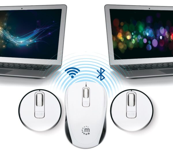 Mouse Dual-Mode Bluetooth e Wireless 2.4 GHz Bianco - immagine 5