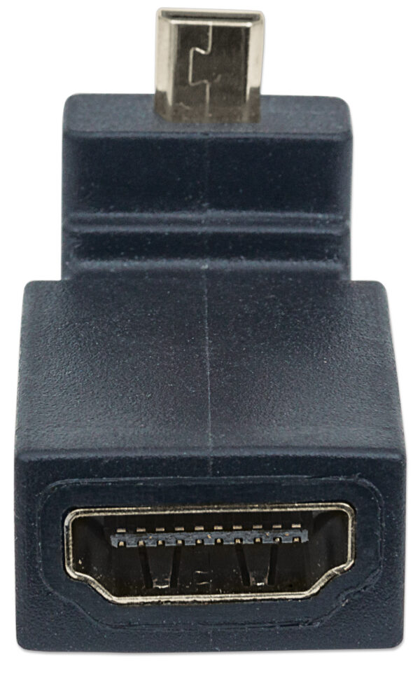 Adattatore HDMI A Femmina / Micro D Maschio Angolato Nero - immagine 6