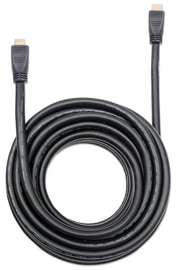 Cavo HDMI CL3 High Speed con Ethernet A/A M/M 10m Nero - immagine 6