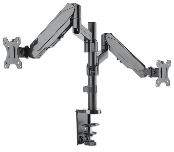 Supporto da Scrivania Doppio Monitor 17-32'' con molla a gas Nero - immagine 6