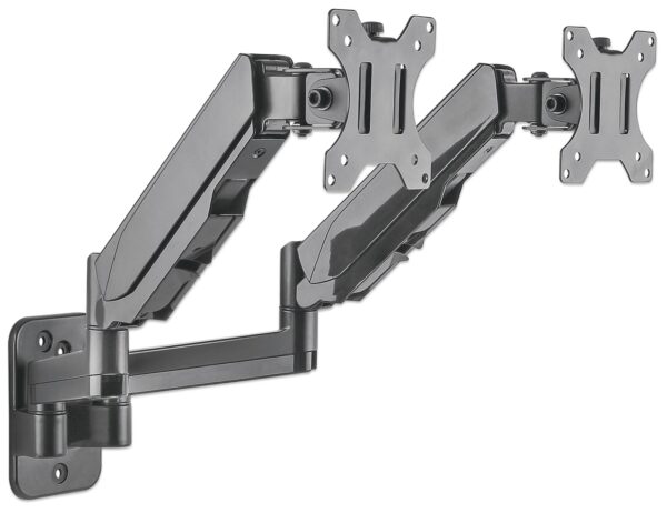 Staffa a Muro con Molla a Gas per due Monitor 17-32'' - immagine 6