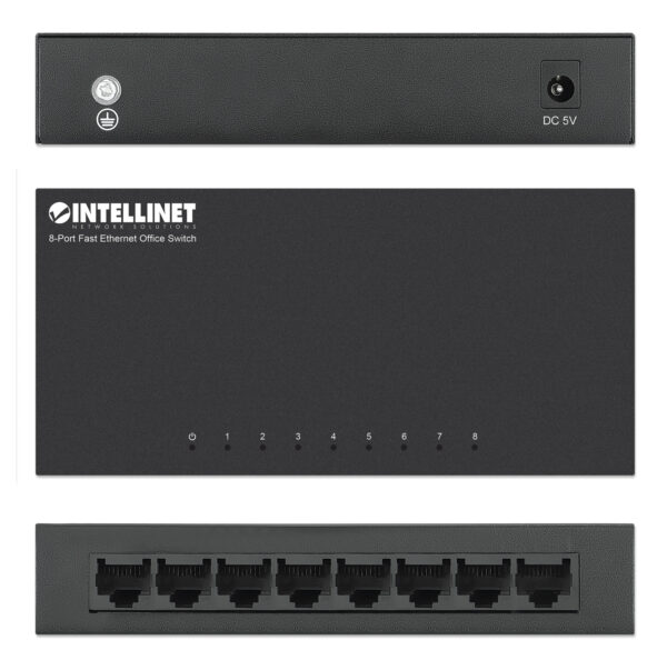 Switch Hub Ethernet 10/100Mbps 8 Porte Desktop in Metallo - immagine 6
