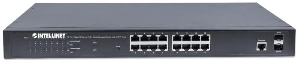 Switch 16 Porte Gigabit Ethernet PoE+ Web Managed con 2 Porte SFP - immagine 6