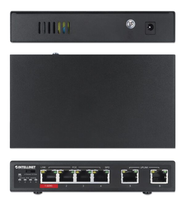 Fast Ethernet Switch a 6 porte con 4 porte PoE (1 x High-Power PoE) - immagine 6