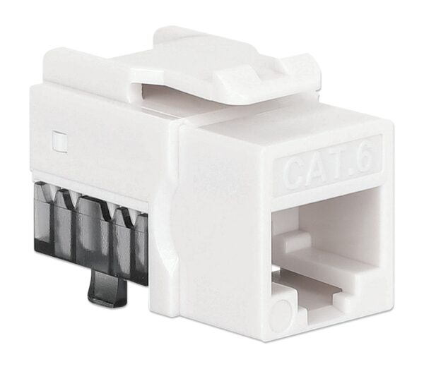 Frutto Keystone Slim Cat.6 per Cavo Rigido con Supporto Punch-Down 25 pz Bianco - immagine 5