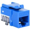 Frutto Keystone Slim Cat.6 per Cavo Rigido con Supporto Punch-Down 25 pz Blu - immagine 5