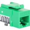 Frutto Keystone Slim Cat.6 per Cavo Rigido con Supporto Punch-Down 25 pz Verde - immagine 5