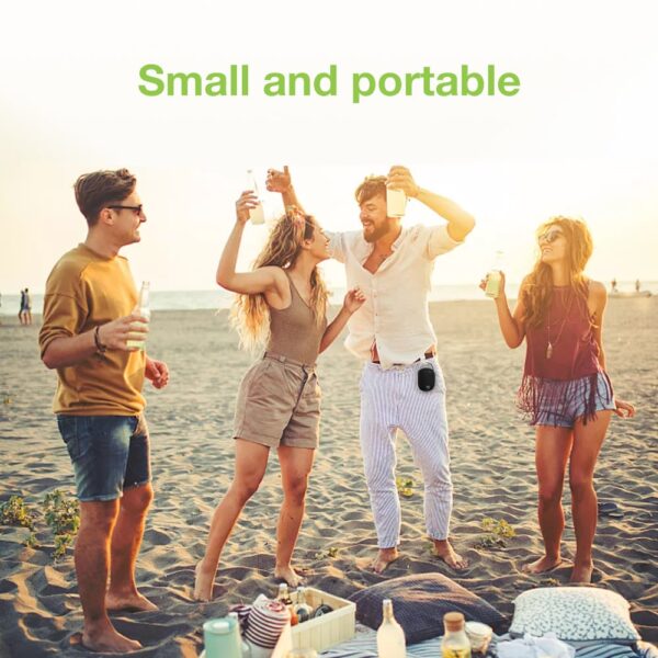 Mini Altoparlante Wireless BT V5.3 Speaker Luce LED Vivavoce TF USB Nero - immagine 6