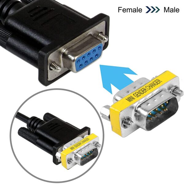 Mini Gender Changer Standard DB 9 poli M/M - immagine 6