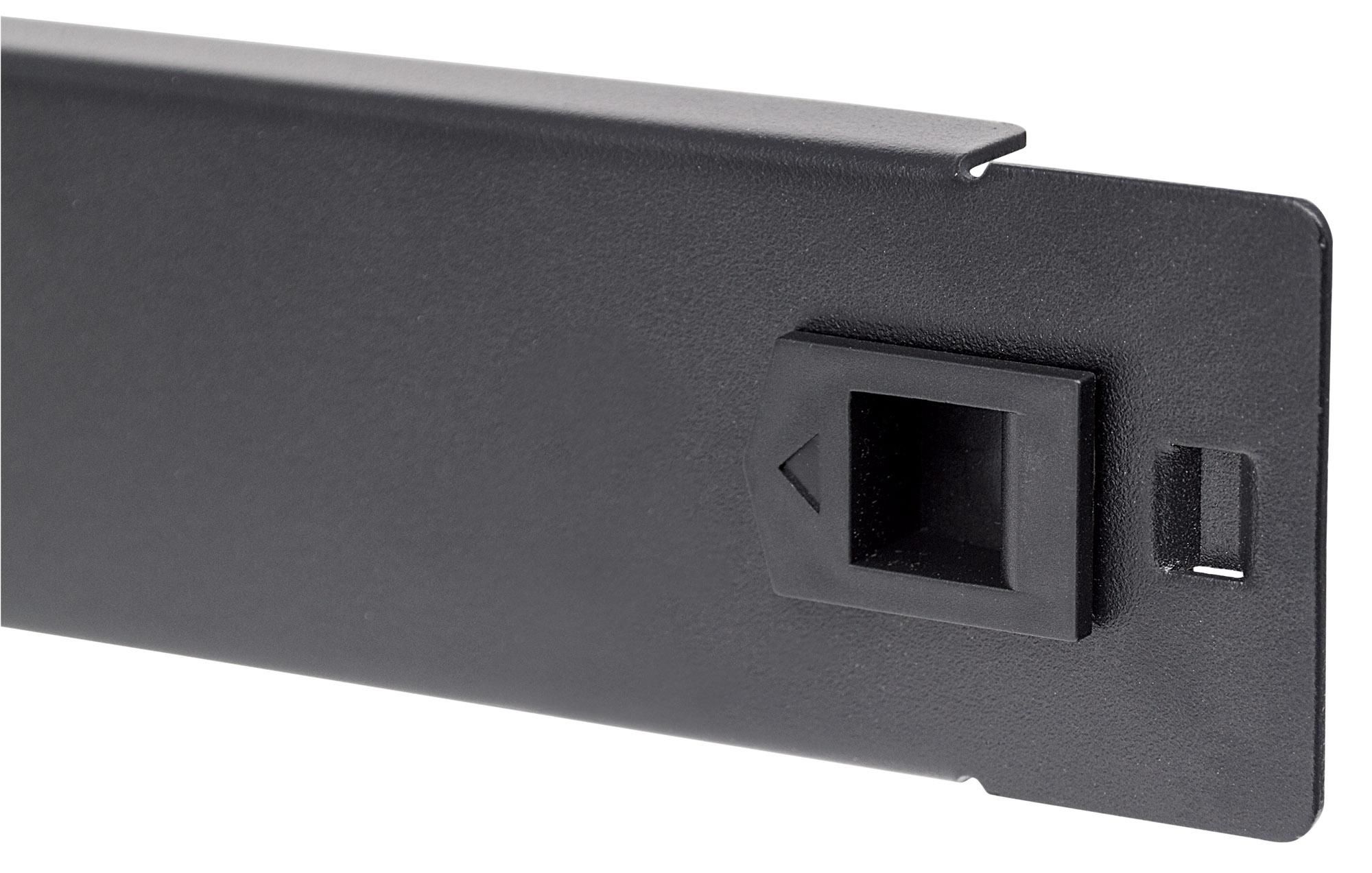 Pannello Cieco Toolless a Clip per Armadi Rack 19'' 1U Nero - immagine 6