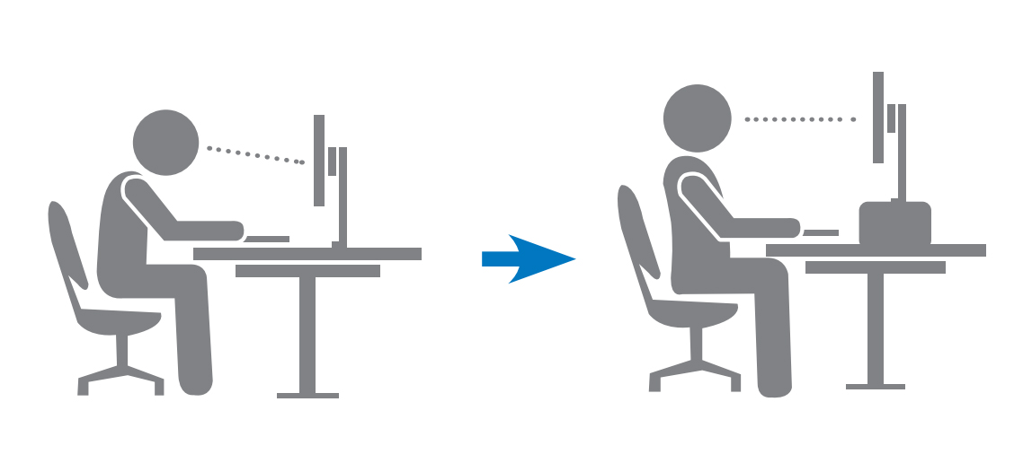 Supporto Monitor Smartphone Tablet Regolabile 420 - 520 mm Nero - immagine 6