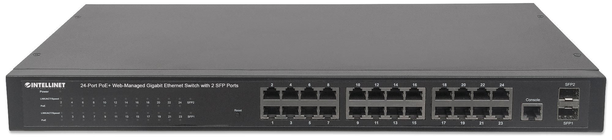 Switch 24 Porte PoE Web-Managed Gigabit Ethernet con 2 Porte SFP - immagine 6