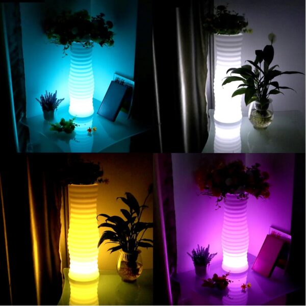 Vaso Luminoso LED RGB Multicolore IP54 con Telecomando - immagine 4