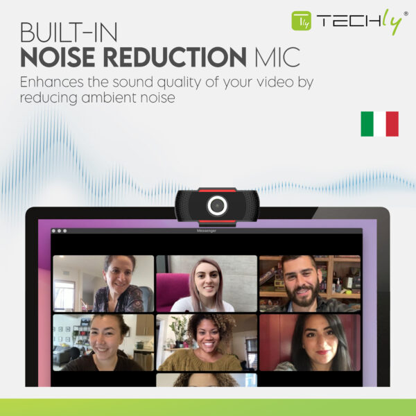 Webcam USB full HD 1080p con Riduzione del Rumore e Auto Focus - immagine 6