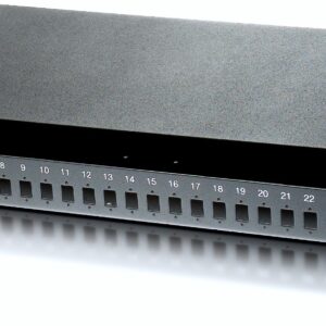 Cassetto Rack 19'' Fibra Ottica 24 porte LC Duplex/SC Simplex Nero
