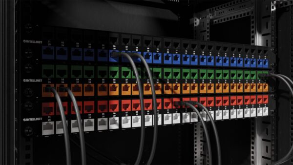 Frutto Keystone RJ45 Cat.6A 10G Slim STP Toolless Blu - immagine 7