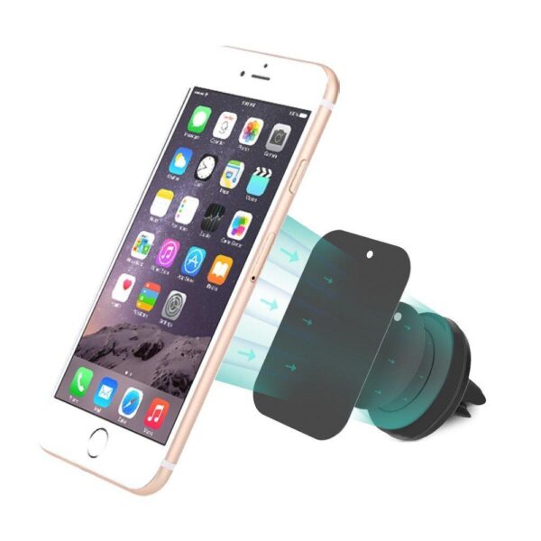 Supporto Magnetico da Auto per Smartphone e Tablet Nero - immagine 4