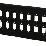 Piastra Adattatrice per 24 Adattatori a Bussola SC Simplex o 24 LC Duplex, Nera