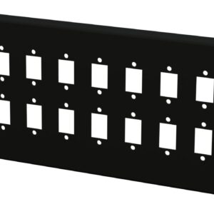 Piastra Adattatrice per 24 Adattatori a Bussola SC Simplex o 24 LC Duplex, Nera