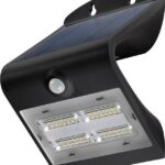 Lampada LED Solare a Muro 3,2W IP65 Sensore di Movimento Nero