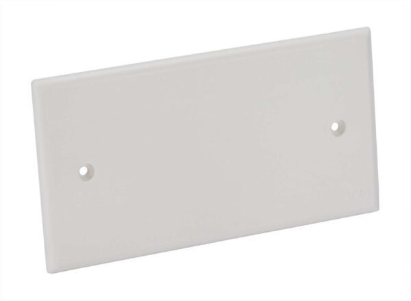 Coperchio Ribassato con Viti per Scatola da Incasso Rettangolare 4 Moduli Bianco